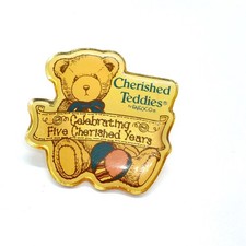 Cherished Teddies Enesco Celebrating Five Years 1997 Pin Lapel Collectible