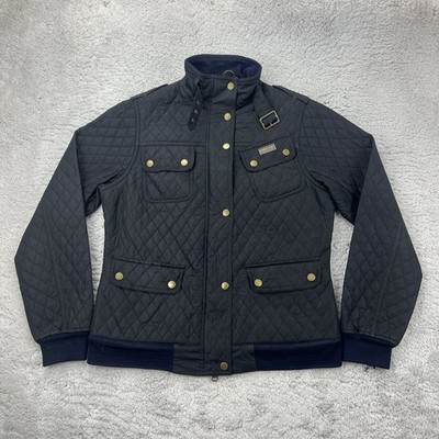 Barbour International Damen Stepp Jacke Gr.S EU 36 schwarz Daunenjacke gefüttert