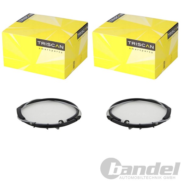 2X Triscan Handbremsseil Hinten Beidseitig Passend FüR CitroËN C3 Peugeot 208-image
