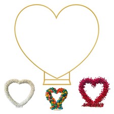 6.7FT Heart Shaped Metal Arch Backdrop Stand with Base, Love Balloon Arch Fra...