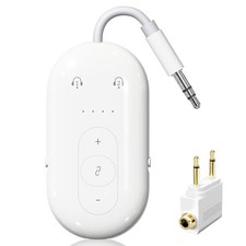 Airplane Bluetooth Adapter for Headphone Earphone, Bluetooth Audio White
