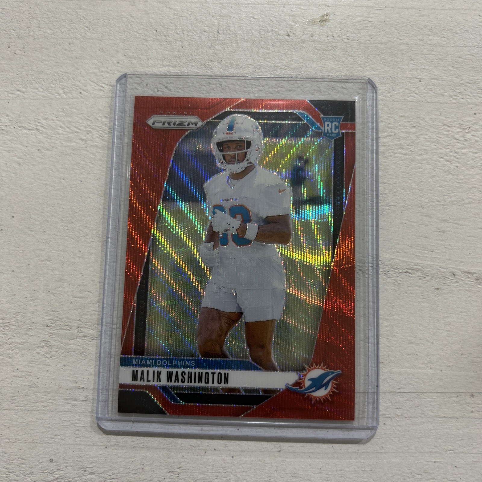 2024 Panini Prizm - Rookies Malik Washington #371 Red Wave Prizm /149 (RC)