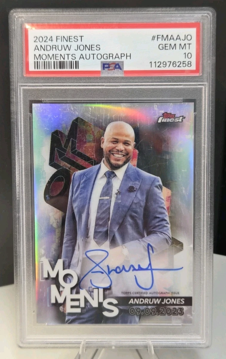 アンドリュージョーンズゲームユーズドリストバンド Andruw Jones Baseball Autographed Sports Trading Cards