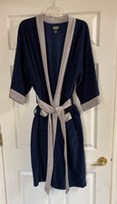 Vtg Towncraft Mens Blue USA Robe Arnel Triacetate One Size Loungewear Wrap Belt