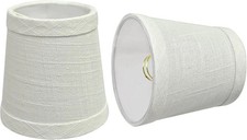Aspen Creative 32713-2B, Empire Clip-On Chandelier Lamp Shade, Off White, 3" Top