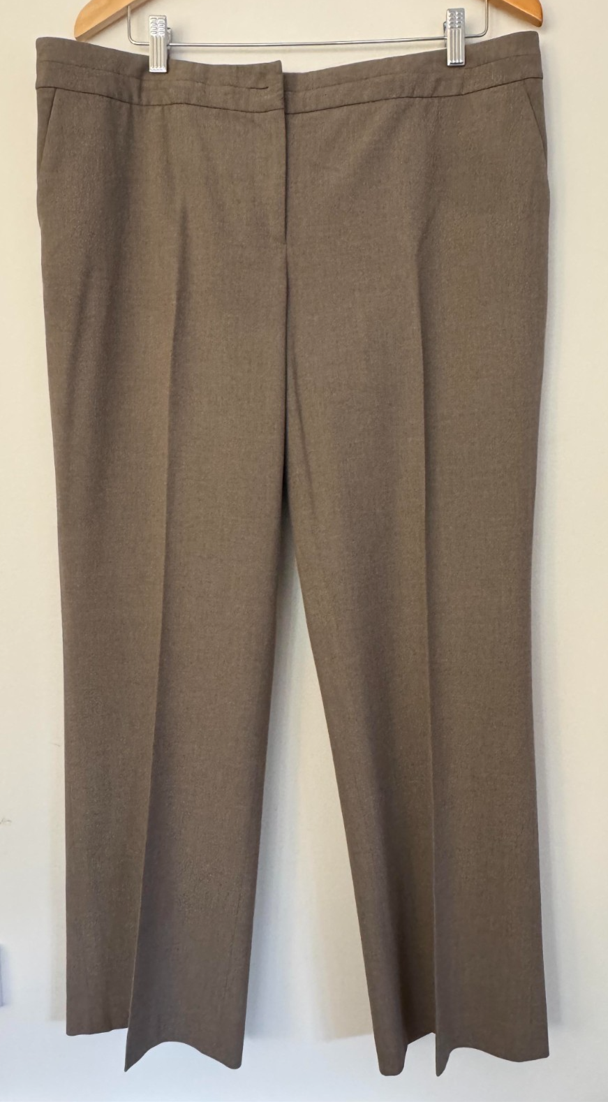 Talbots Signature Boot Brown Dress Pants Stretch Women Petites 16P Trousers