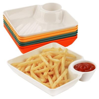 RAMFIYN 8 pcs Chips and Salsa Serving Dish, Colorful Reusable Chip and Dip Bowl