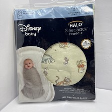 HALO Disney Baby 100 Cotton Sleepsack Swaddle, 3-Way Adjustable 0-3 Month NB/NN
