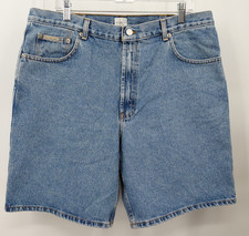 Calvin Klein Vintage Easy Fit Demin Jean Shorts Medium Wash Blue Mens 38