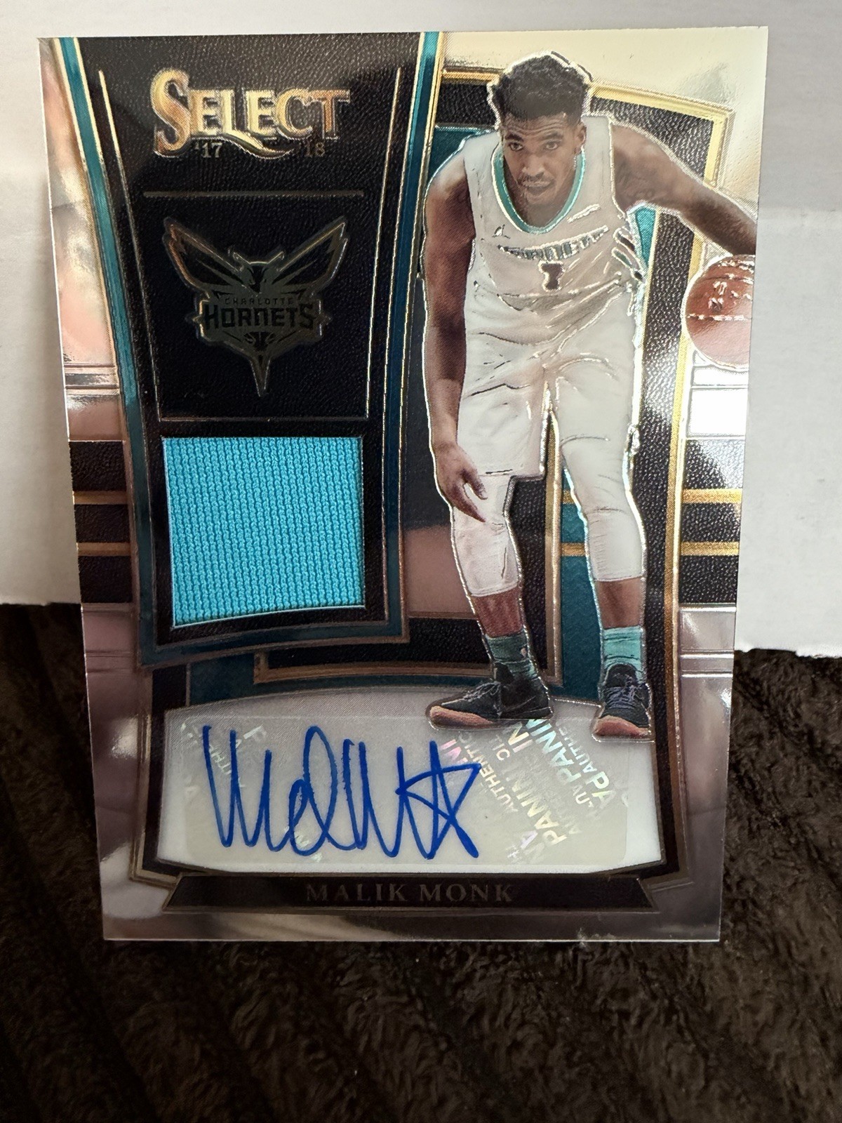 Malik Monk 2017-18 Select Rookie Jersey Auto RJA-MMK /199 Hornets RPA RC