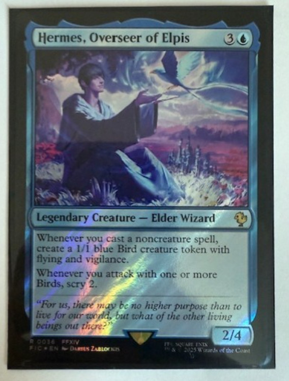 MTG: Hermes, Overseer of Elpis (Surge Foil) Commander: Final Fantasy Foil NM