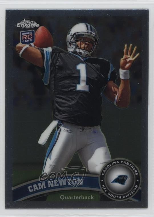 2011 Topps Chrome Cam Newton (Throwing Ball) #1 Rookie RC