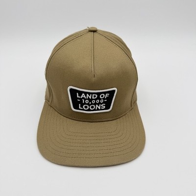 Paddle North Land of 10000 Loons Snapback Hat OS Dark Khaki Adjustable Cap