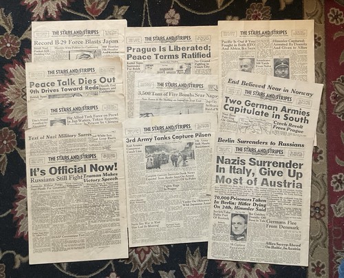 Nice Lot Of 10 The Stars And Stripes newspapers German edition