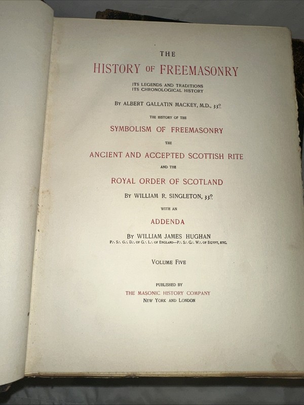 1898 History of Freemasonry - Progress Symbols Scottish Rite Etc Antique Lot 7
