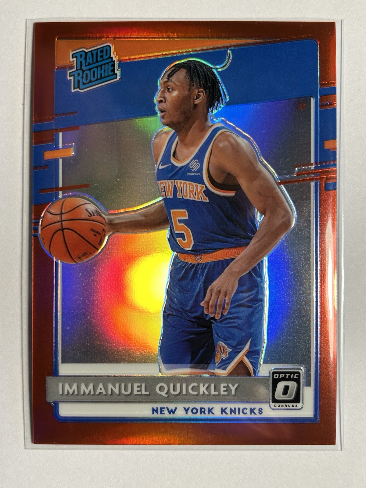 2020 Panini Donruss Optic Rated Red Prizm /99 Immanuel Quickley Rookie RC