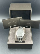 Gucci Men's Black Dial Date 35mm Quartz Watch - 5500M new Battery!