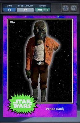 75cc PONDA BABA 2017 BASE SERIES 4 TIER 9 TOPPS Star Wars Card Trader