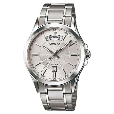 Casio Standard Analog Silver Dial Quartz Steel Casual MTP-1381D-7AV Men's Watch
