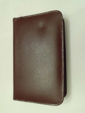 Dark Brown Ground Leather Manicure Grooming Kit /Case only/Zips/ Austrian/ Vtg