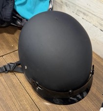 Daytona Dull Black Skull Cap Motorcycle Helme...