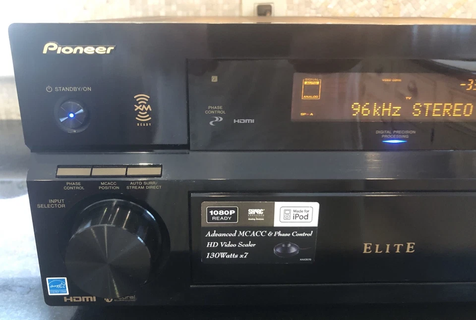 Pioneer Elite VSX-82TXS 7.1 Channel 910 Watt HDMI Home Theater Receiver Open Box - Image 2 of 4