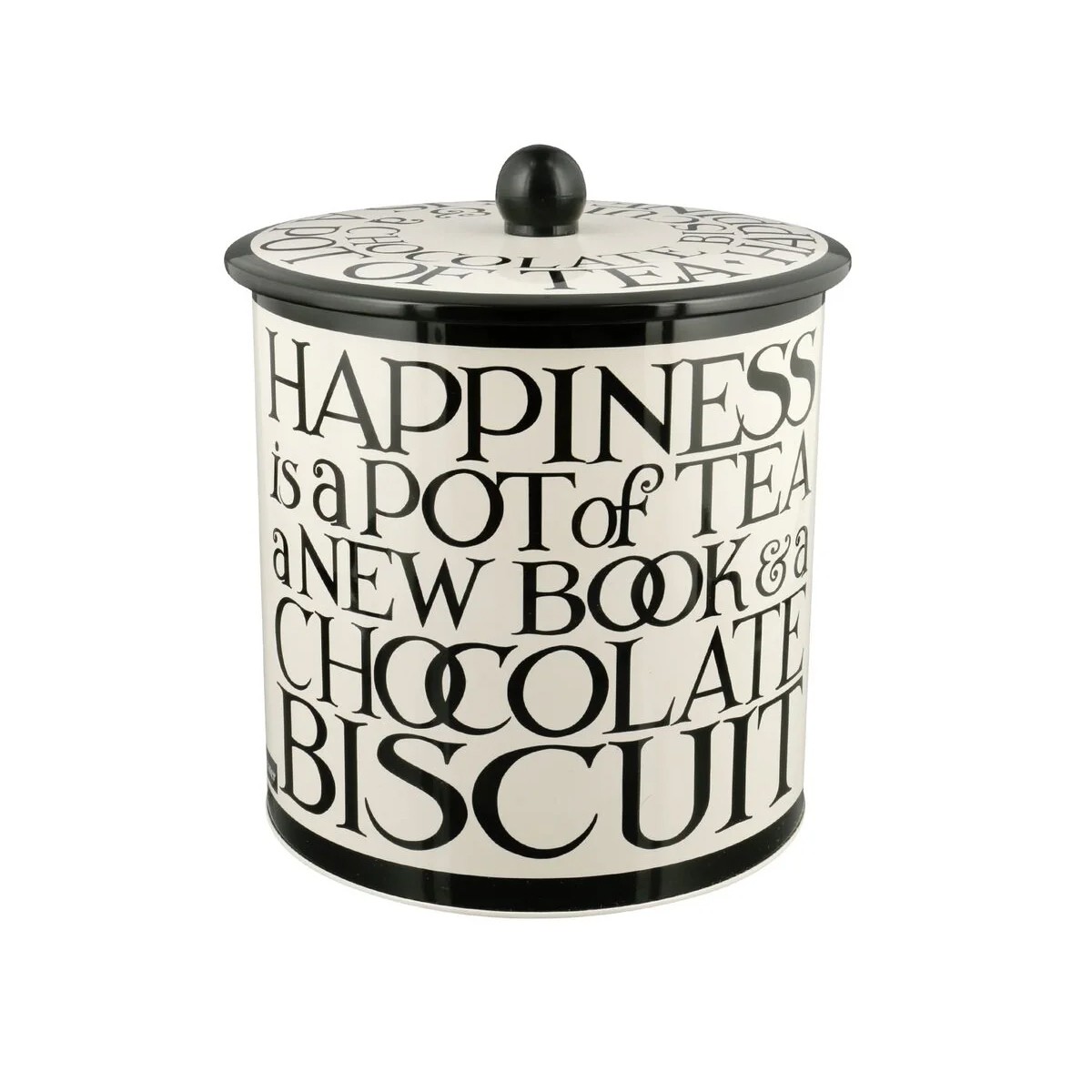 Emma Bridgewater Tin Biscuit Barrel - Black Toast