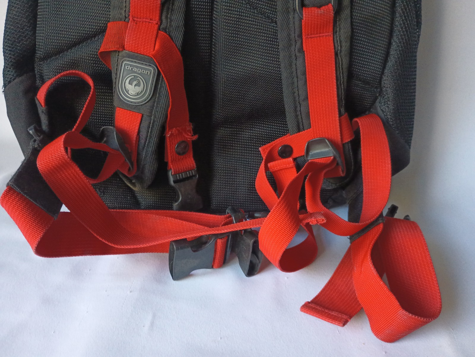 Dragon Backpack Black Red Multiple Pockets Organi… - image 13