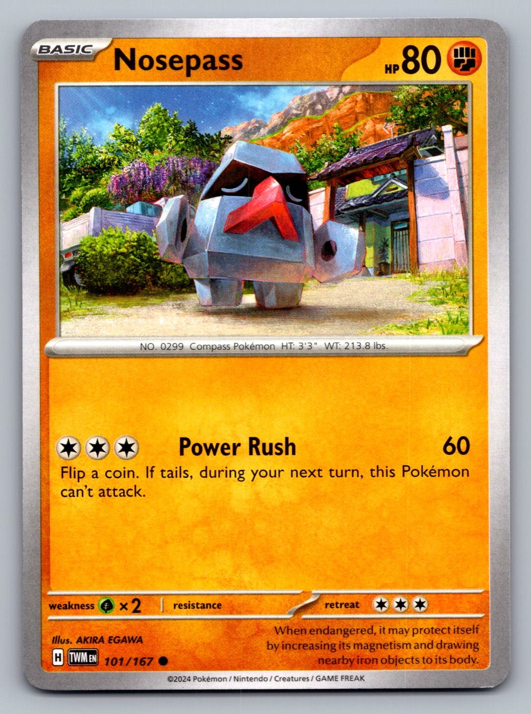 Pokemon TCG SV06: Twilight Masquerade Nosepass 101/167