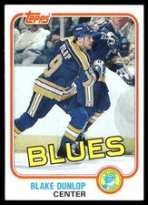 1981-82 Topps #W117 Blake Dunlop St. Louis Blues Hockey Card