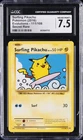 2016 POKEMON EVOLUTIONS SECRET RARE #111/108 SURFING PIKACHU CGC 7.5