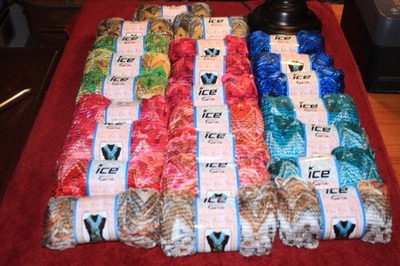 Ice Yarn CHA CHA CHA Yarn Lot of 24 Assorted Colors