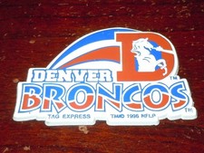 NFL Vintage DENVER BRONCOS Old RUBBER Football FRIDGE MAGNET Standings Board