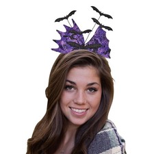 Halloween Glittered Bat Headband