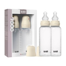 2 Pack Baby Bottle 9oz 270ml Silicone Nipple Anti Colic Medium Flow Ivory 0 