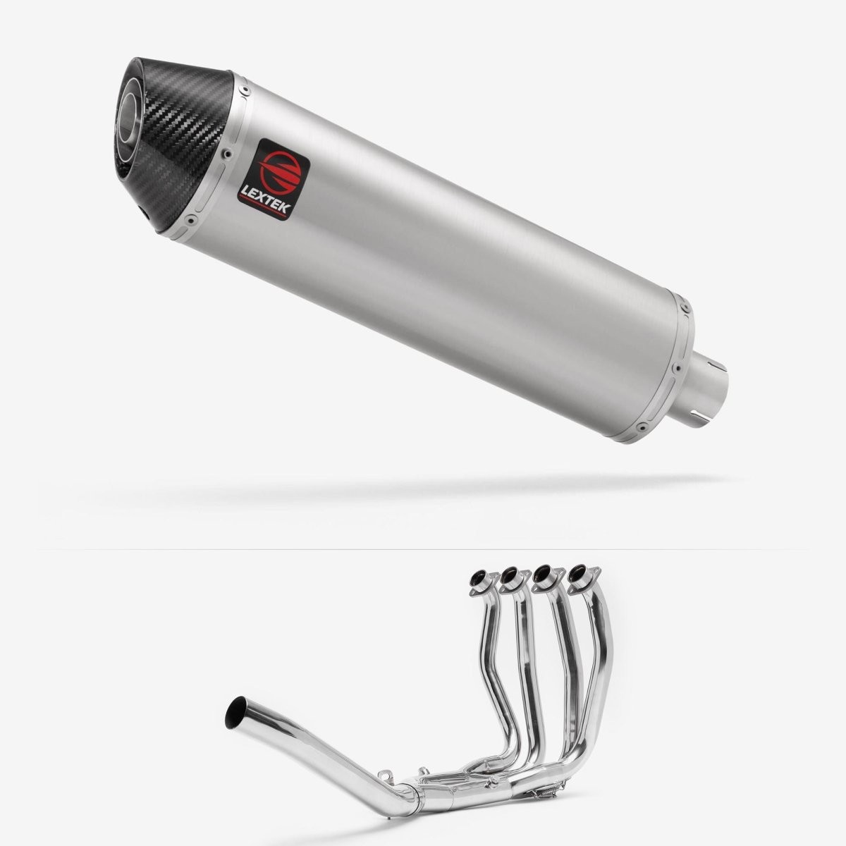 Lextek Stainless Steel RP1 Brushed 400mm Exhaust System Single Sided Silencer