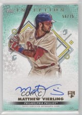 2022 Inception Base Rookie and Emerging Stars Aqua 56/75 Matt Vierling Auto 0l1