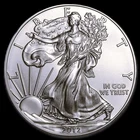 2012  AMERICAN SILVER EAGLE  1  OZ.  PURE FINE SILVER  BULLION COIN  999  BU-UNC