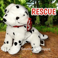 ♡ RESCUE ♡ 2001 Ty Beanie Babies Dalmation DOG (NY Fundraiser post 9/11) *MWMT*