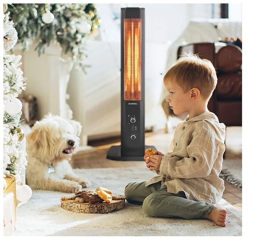 KUMTEL Infrarot Stand Heizstrahler 1200 Watt, Schwarz MH-1200,  NEU - Bild 3 von 3