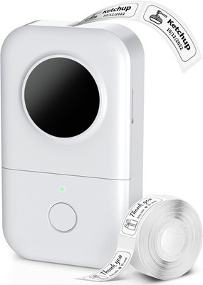 Phomemo Etikettiergerät Maschine mit Band, D30 Mini Bluetooth tragbarer Etikettendrucker