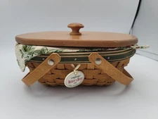 LONGABERGER NATURES BERRY  BASKET,  FABRIC, PROTECTOR, TIE-ON, TREE TRIMMING, 