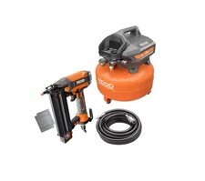 6 Gal. Electric Pancake Air Compressor & Pneumatic 18-Gauge 2-1/8 in Brad Nailer