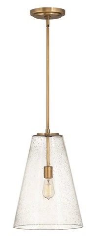 Hinkley Vance 13" Wide Heritage Brass and Glass Pendant Light - Picture 3 of 10