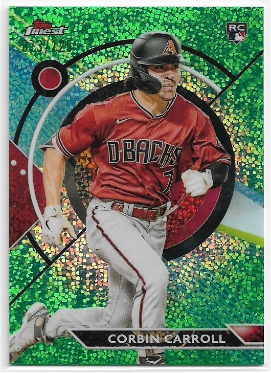 2023 Topps Finest Corbin Carroll #24 Rookie Green Speckle Refractor #'d 125 RC