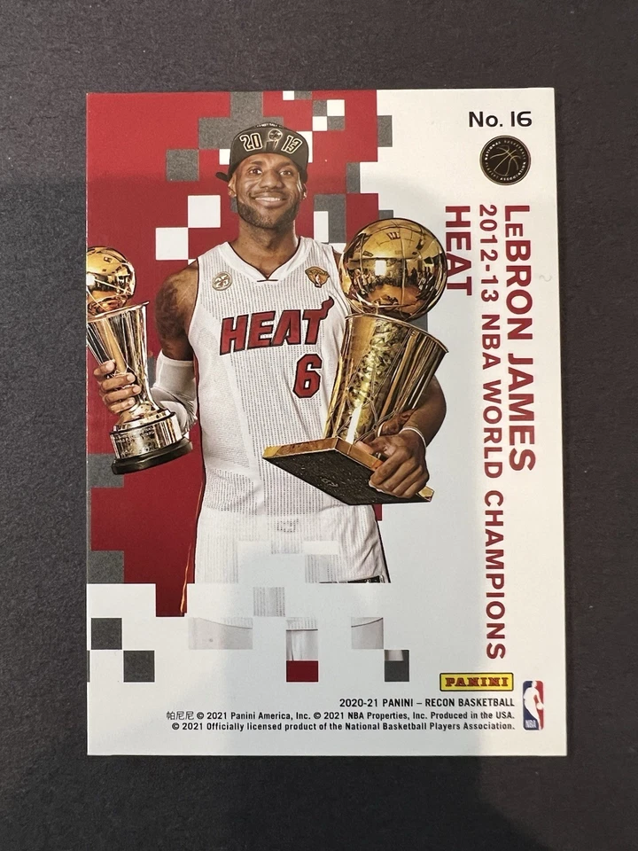 2020-21 Panini Recon Eyes on the Prize LeBron James #16 - Image 2 of 2