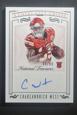 2015 Panini National Treasures Charcandrick West Rookie Autograph Auto /99 DV394