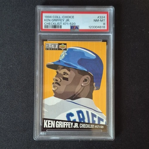 Upper Deck Collector's Choice 1994 Ken Griffey Jr Mariners Checklist #324 PSA 8