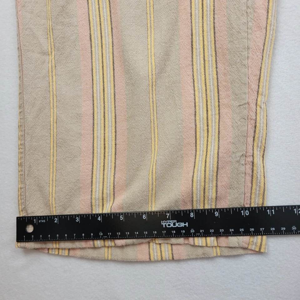 Pantalones American Eagle Rayas Pierna Ancha Talla Mediana Mezcla de Lino Festival SIN CINTURÓN Foto 2 de 4