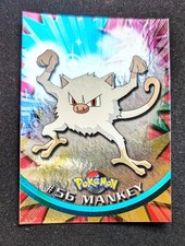 MANKEY HOLO FOIL POKEMON TOPPS SERIE 1 CARTE 1999 ITA - PACK FRESH MINT